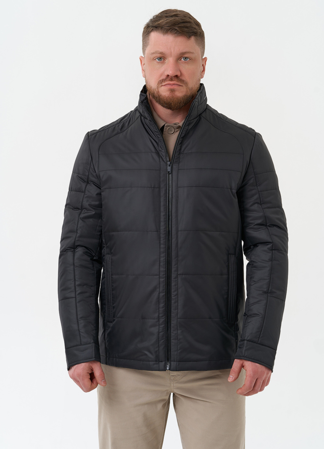 Мужская демисезонная куртка модель № 30272 меха малина