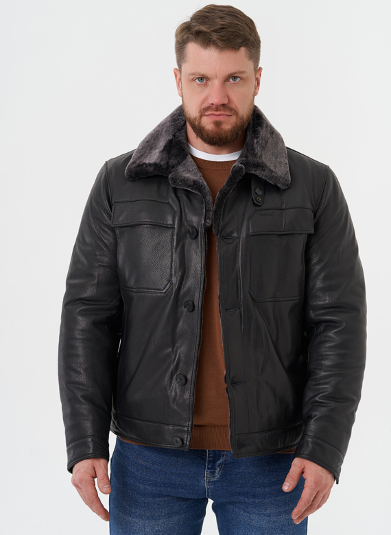 Мужская куртка из натуральной кожи