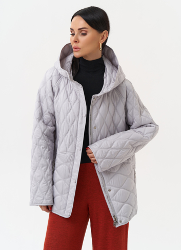Женская стеганая куртка с капюшоном