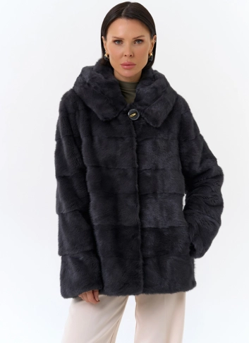 Куртка из меха норки с капюшоном