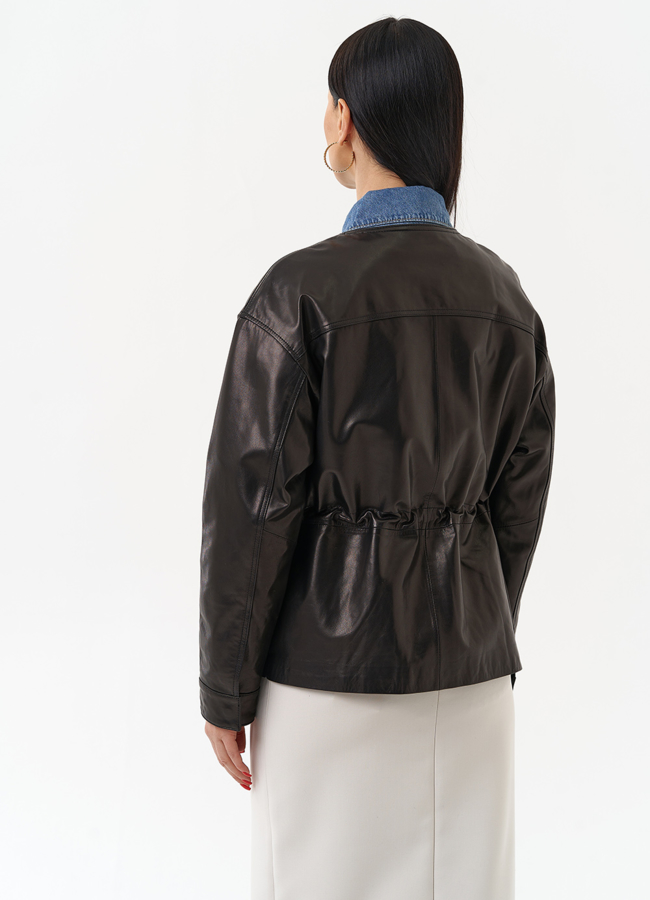 фото Куртка женская из натуральной кожи модель № 30095