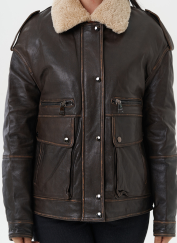 Кожаная куртка-пилот 