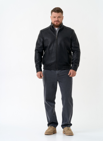 Мужская куртка бомбер из эко кожи