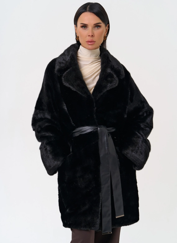 Шуба с английским воротником