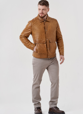 Мужская кожаная куртка 