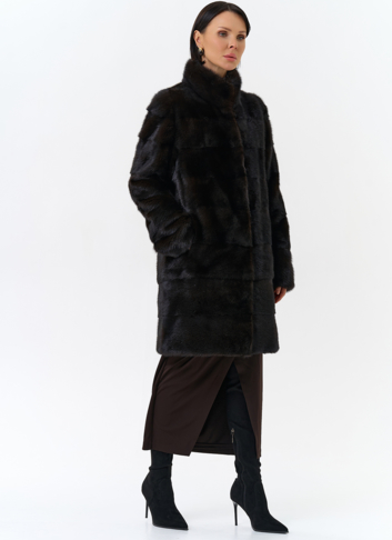 Поперечная шуба из норки