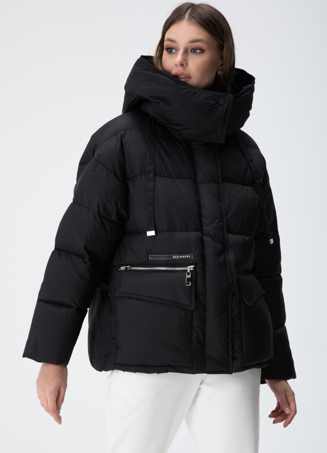 Женский пуховик с капюшоном  модель № 29206 в кредит