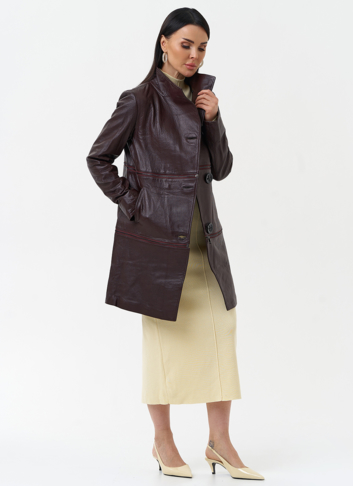 Плащ трансформер из натуральной кожи