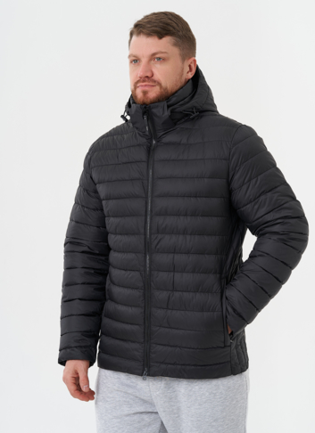 Стеганая куртка с капюшоном