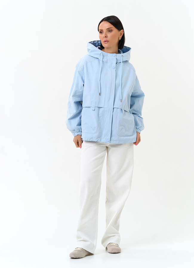Женская ветровка с капюшоном модель № 30637 в кредит