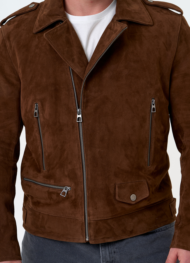 Мужская куртка из натуральной замши модель № 32742 универмаг малина