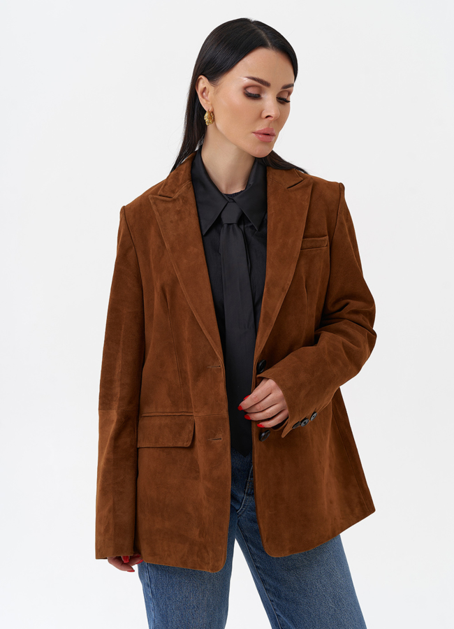 Женский замшевый жакет модель № 29925 универмаг малина