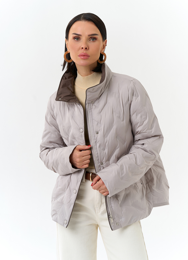 Женская куртка с воротником стойкой модель № 32667 универмаг малина