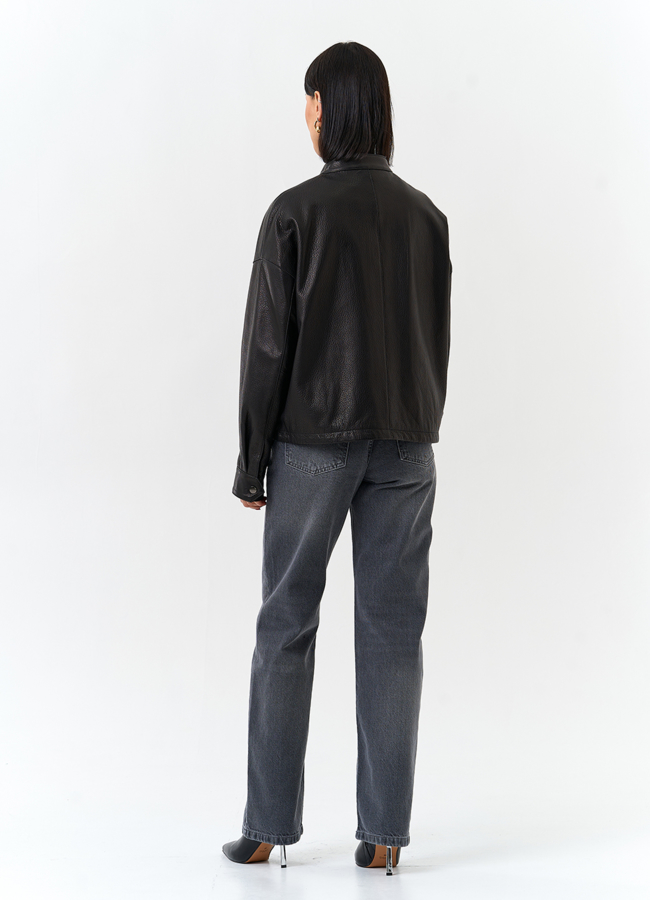 Женская куртка из натуральной кожи модель № 32535 в рассрочку