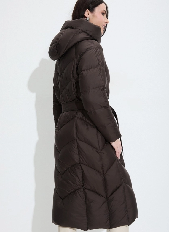 Женский пуховик с капюшоном фото
