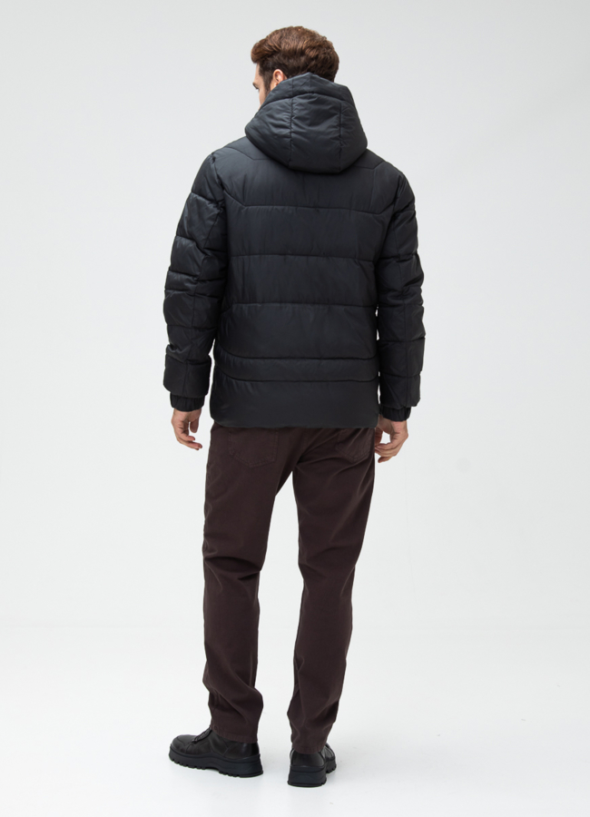 Мужской пуховик с капюшоном  модель № 28875 в рассрочку