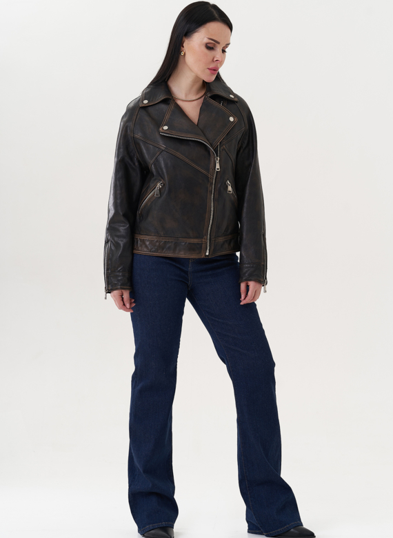 Куртка "косуха" из натуральной кожи