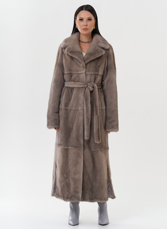 Длинная шуба из скандинавской норки