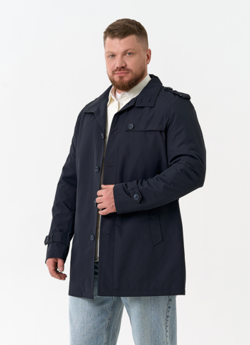 Мужское полупальто синего цвета